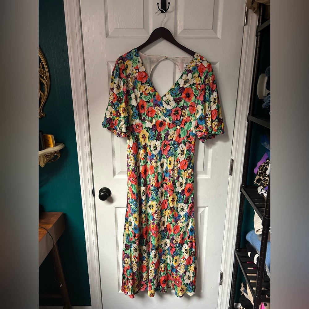 Floral Maxi Dress with V-Neck